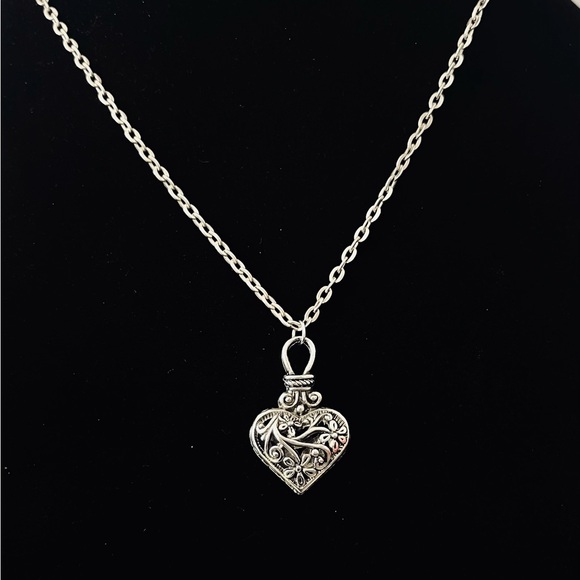 Hand Crafted Jewelry - Hand Crafted Heart Pendant Necklace & Earrings